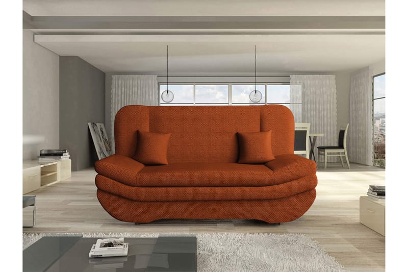 Figurelle Bäddsoffa 2-sits i Chenille - Orange - Möbler - Vardagsrum - Bäddsoffor