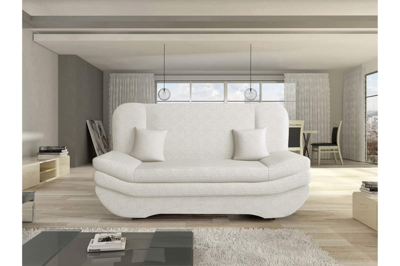 Figurelle Bäddsoffa 2-sits i Chenille - Vit - Möbler - Vardagsrum - Bäddsoffor