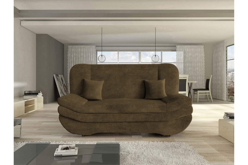 Figurelle Bäddsoffa 2-sits i Sammet - Brun - Möbler - Vardagsrum - Bäddsoffor