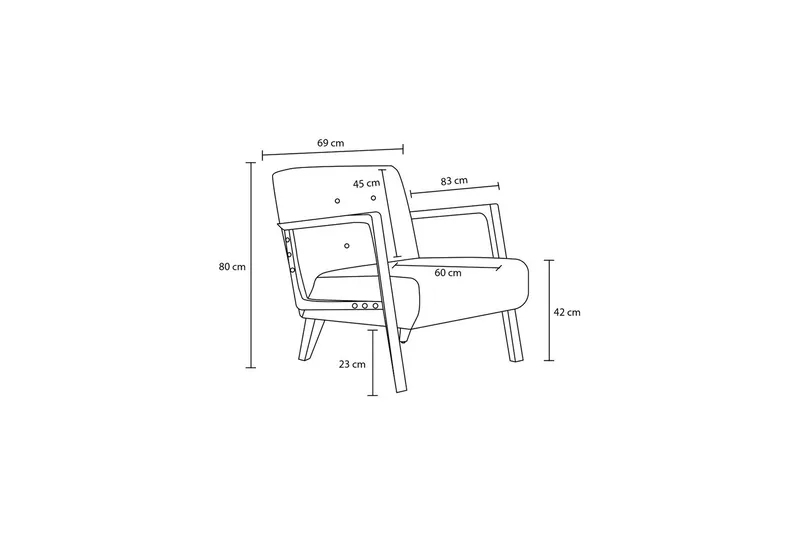 Finegard Fåtölj - Creme - Möbler - Vardagsrum - Fåtöljer