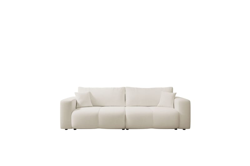 Flo 3-sits Bäddsoffa med Förvaring i Tyg, Vit