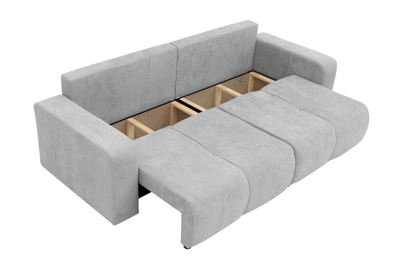 Flo Bäddsoffa 3-sits i Plysch - Beige - Möbler - Vardagsrum - Bäddsoffor