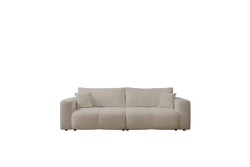 Flo Bäddsoffa 3-sits i Plysch - Beige - Möbler - Vardagsrum - Bäddsoffor