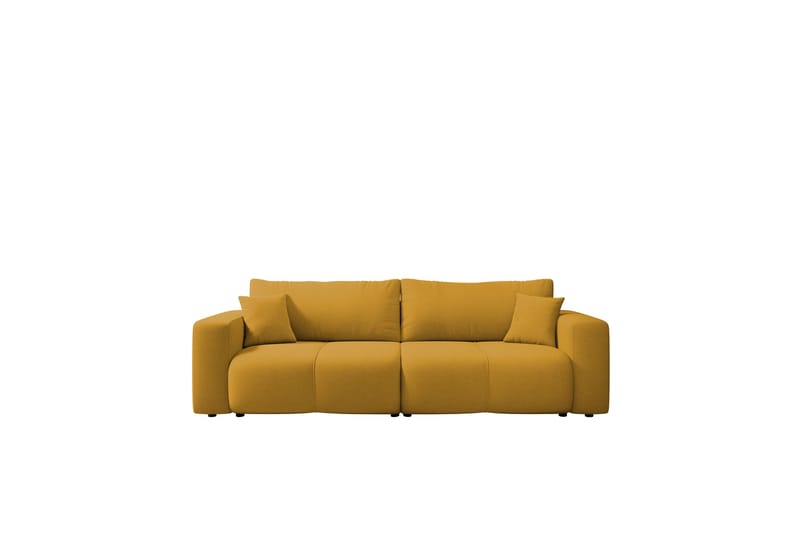 Flo Bäddsoffa 3-sits i Plysch - Gul - Möbler - Vardagsrum - Bäddsoffor