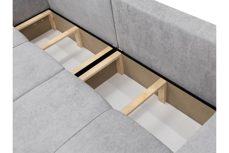 Flo Bäddsoffa 3-sits i Plysch - Grå - Möbler - Vardagsrum - Bäddsoffor