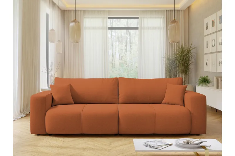 Flo Bäddsoffa 3-sits - Orange - Möbler - Vardagsrum - Bäddsoffor