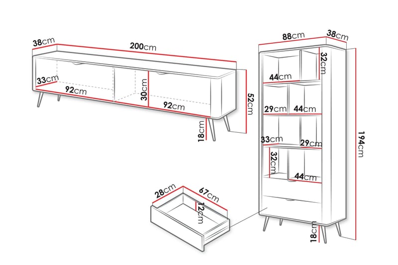 Forba Möbelset För Vardagsrum - Beige - Möbler - Vardagsrum - Möbelset för vardagsrum
