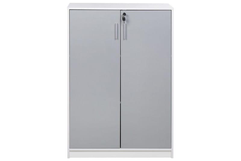 Förvaringsenhet Zehna Grå, vit, 80x40x117 cm - Grå, vit, 80x40x117 cm - Förvaring - Förvaringsmöbler - Byrå