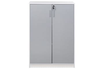 Förvaringsenhet Zehna Grå, vit, 80x40x117 cm - Grå, vit, 80x40x117 cm - Förvaring - Förvaringsmöbler - Byrå