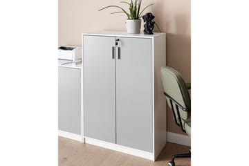 Förvaringsenhet Zehna Grå, vit, 80x40x117 cm - Grå, vit, 80x40x117 cm - Förvaring - Förvaringsmöbler - Byrå