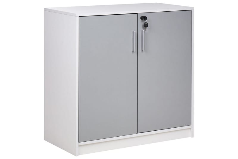 Förvaringsenhet Zehna Grå, vit, 80x40x80 cm - Grå, vit, 80x40x80 cm - Möbler - Vardagsrum - Tv-möbler & mediamöbler
