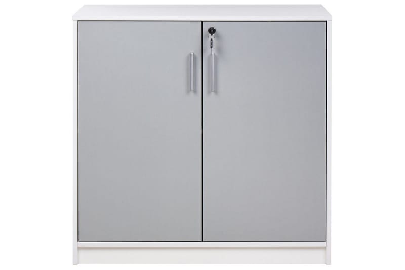 Förvaringsenhet Zehna Grå, vit, 80x40x80 cm - Grå, vit, 80x40x80 cm - Förvaring - Förvaringsmöbler - Byrå