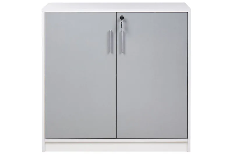 Förvaringsenhet Zehna Grå, vit, 80x40x80 cm - Grå, vit, 80x40x80 cm - Förvaring - Förvaringsmöbler - Byrå