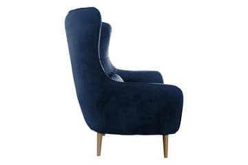 Gabi Oval Fåtölj i Tyg med Träben - Beige - Möbler - Vardagsrum - Fåtöljer