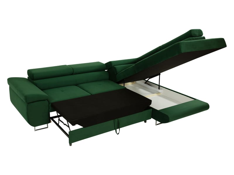 Gabina 4-sits Bäddsoffa med schäslong - svart - Möbler - Vardagsrum - Bäddsoffor