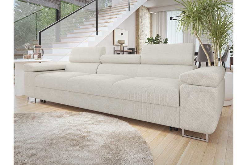 Gabina Bäddsoffa 3-sits i Chenille - Vit - Möbler - Vardagsrum - Bäddsoffor