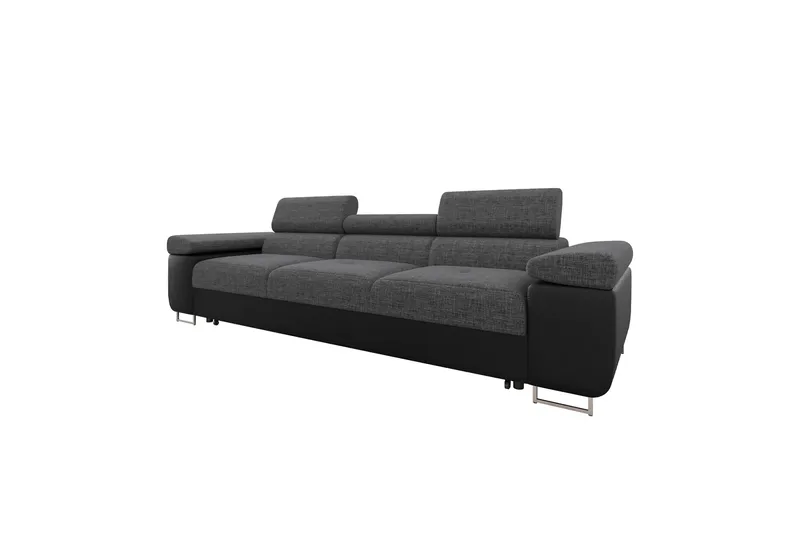 Gabina Bäddsoffa 3-sits i Konstläder - Svart/Mörkgrå - Möbler - Vardagsrum - Bäddsoffor