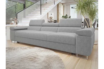 Gabina Bäddsoffa 3-sits i Manchester - Ljusgrå - Möbler - Vardagsrum - Bäddsoffor