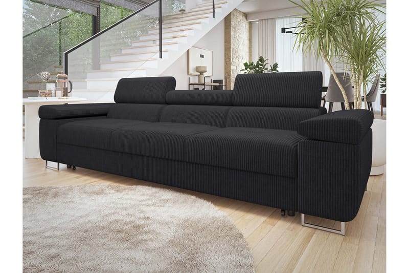 Gabina Bäddsoffa 3-sits i Manchester - Svart - Möbler - Vardagsrum - Bäddsoffor
