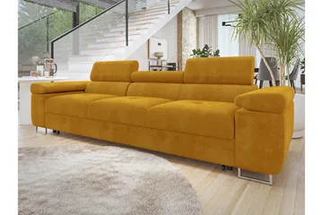 Gabina Bäddsoffa 3-sits i Sammet - Orange - Möbler - Vardagsrum - Bäddsoffor