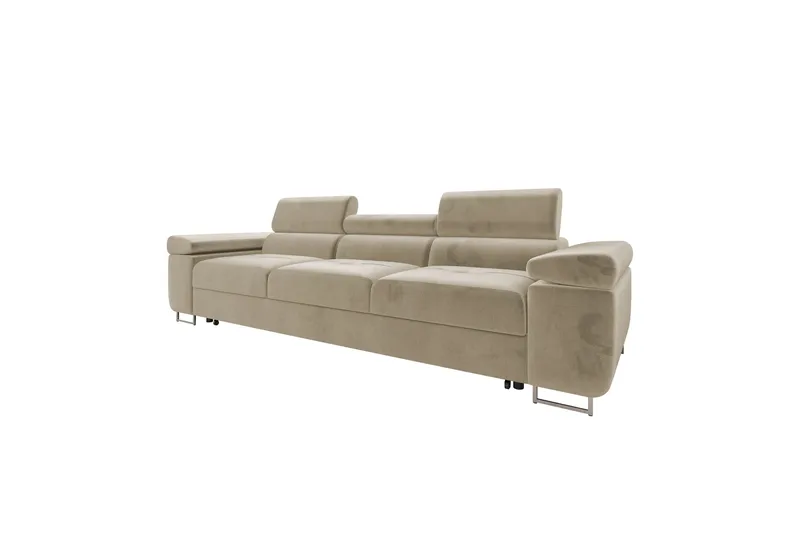 Gabina Bäddsoffa 3-sits i Plysch - Beige - Möbler - Vardagsrum - Bäddsoffor