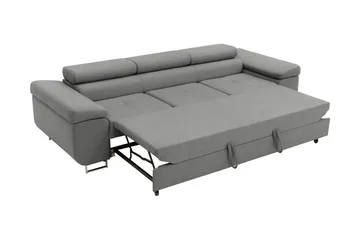 Gabina Bäddsoffa 3-sits i Plysch - Svart - Möbler - Vardagsrum - Bäddsoffor