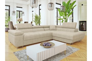 Gabina Soffa med Schäslong 3-sits - Beige - Möbler - Vardagsrum - Bäddsoffor