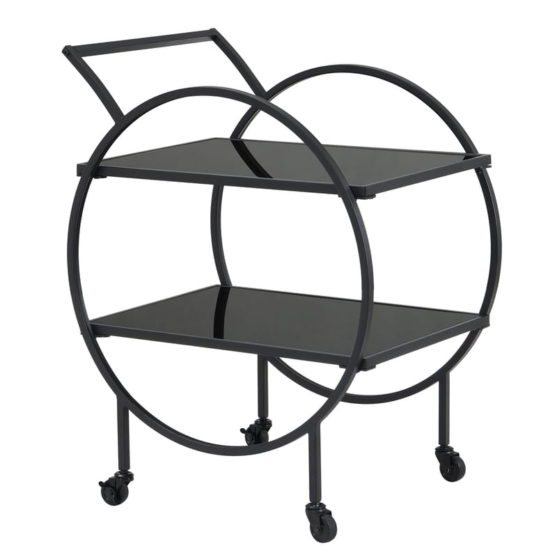 Galira Serveringsvagn 46 cm - Mattsvart med svart spegelglas - Möbler - Vardagsrum - Serveringsvagn & drinkvagn
