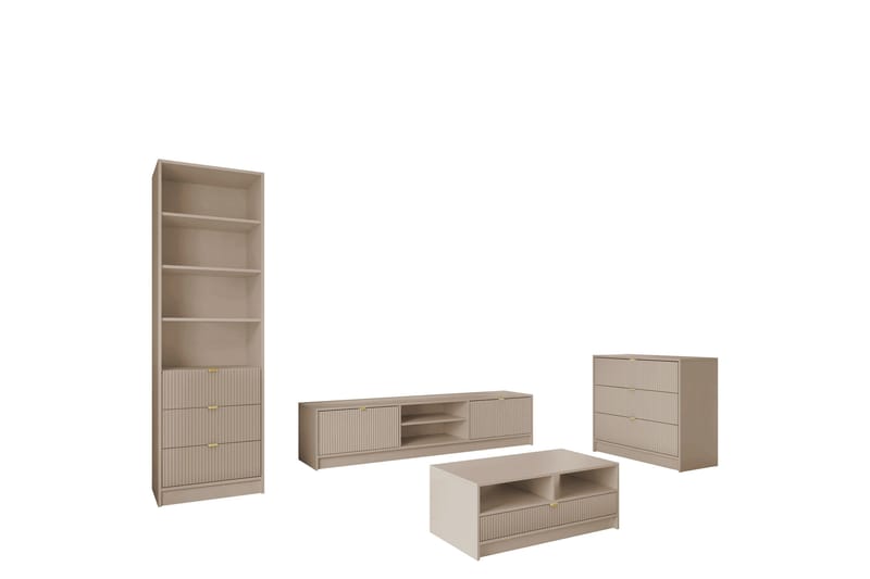 Gudelia Möbelset För Vardagsrum - Beige - Möbler - Vardagsrum - Möbelset för vardagsrum