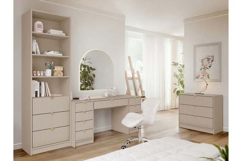 Gudelia Möbelset För Vardagsrum - Beige - Möbler - Vardagsrum - Möbelset för vardagsrum