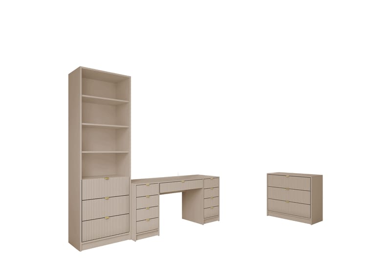 Gudelia Möbelset För Vardagsrum - Beige - Möbler - Vardagsrum - Möbelset för vardagsrum