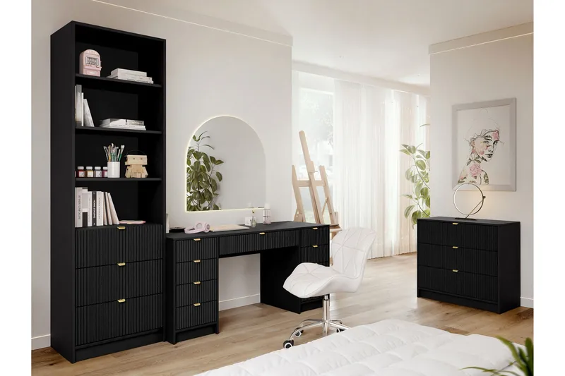 Gudelia Möbelset För Vardagsrum - Svart - Möbler - Vardagsrum - Möbelset för vardagsrum