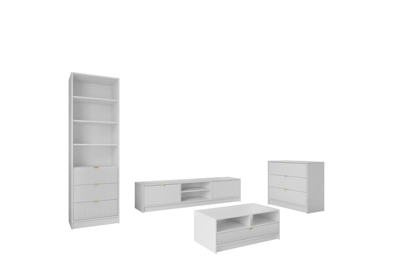 Gudelia Möbelset För Vardagsrum, Vit