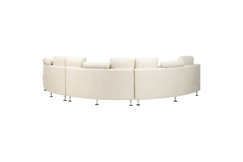 Halvrund soffa Rotunde Beige/Silver - Beige/Silver - Möbler - Vardagsrum - Soffor