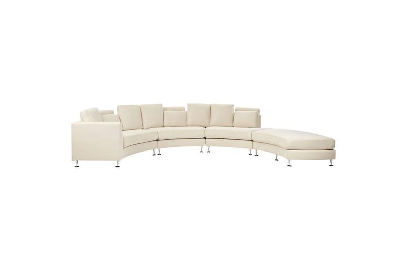 Halvrund soffa Rotunde Beige/Silver - Beige/Silver - Möbler - Vardagsrum - Soffor