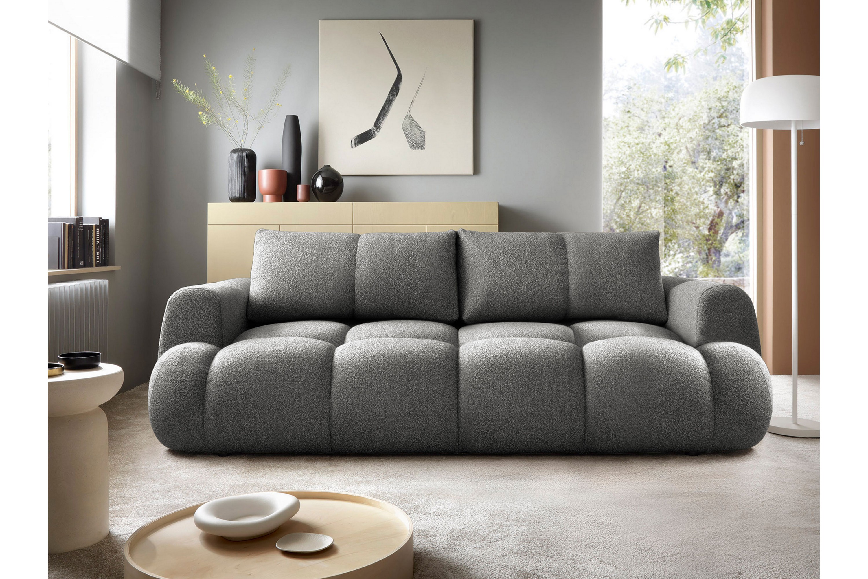 handu bäddsoffa 3-sits - grå