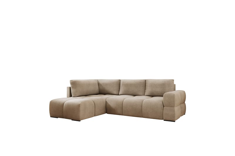 Hardam Bäddsoffa med Schäslong 3-sits i Chenille - Brun - Möbler - Vardagsrum - Bäddsoffor