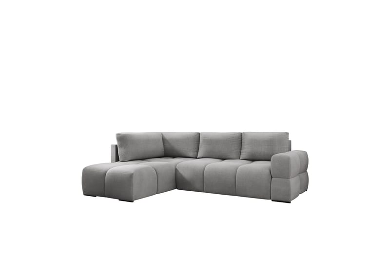 Hardam Bäddsoffa med Schäslong 3-sits i Chenille, Grå