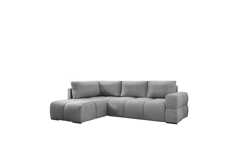 Hardam Bäddsoffa med Schäslong 3-sits i Chenille - Grå - Möbler - Vardagsrum - Bäddsoffor