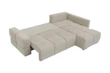 Hardam Bäddsoffa med Schäslong 3-sits i Chenille - Ljusgrå - Möbler - Vardagsrum - Bäddsoffor