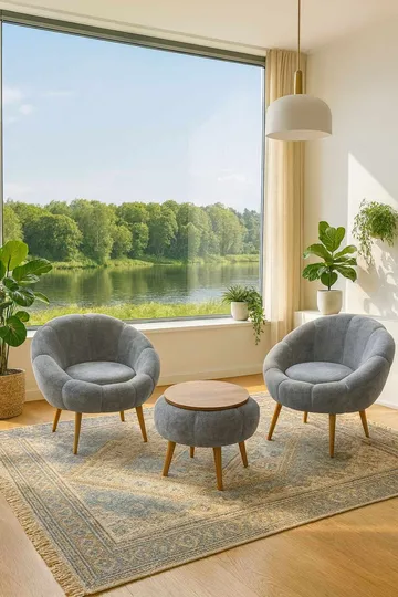 Havel Fåtöljer med bord 3 delar - Möbler - Vardagsrum - Fåtöljer
