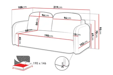 Hemanti Bäddsoffa 2-sits - Vit - Möbler - Vardagsrum - Bäddsoffor