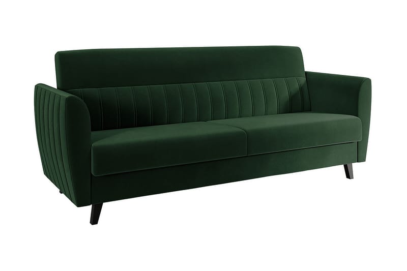HEMSELLE Soffa Grön - Grön - Bäddsoffor - 4-sits bäddsoffa