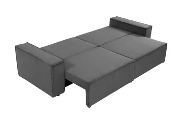 Hobson Bäddsoffa 3-sits i Plysch - Grå - Möbler - Vardagsrum - Bäddsoffor