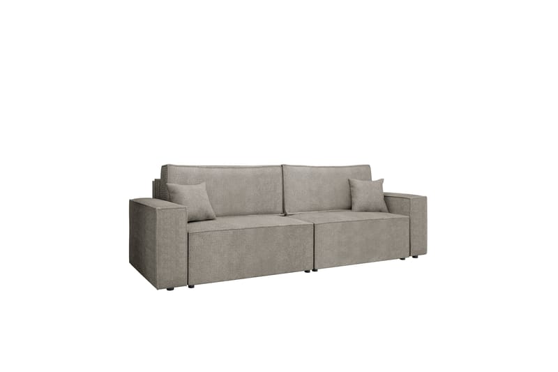 Hobson Bäddsoffa 3-sits i Plysch - Grå - Möbler - Vardagsrum - Bäddsoffor
