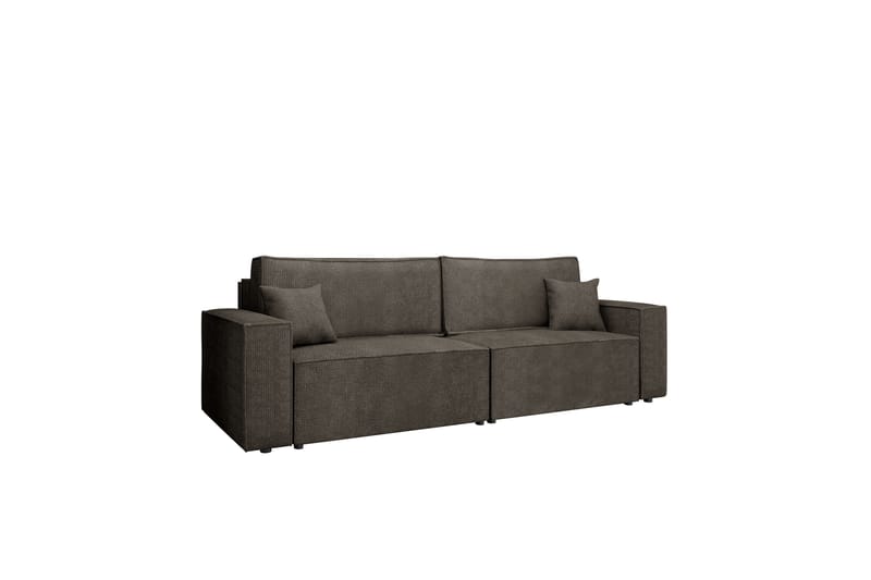 Hobson Bäddsoffa 3-sits i Plysch - Grå - Möbler - Vardagsrum - Bäddsoffor