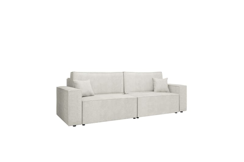 Hobson Bäddsoffa 3-sits i Plysch - Vit - Möbler - Vardagsrum - Bäddsoffor