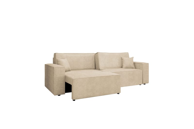 Hobson Bäddsoffa 3-sits i Plysch - Beige - Möbler - Vardagsrum - Bäddsoffor