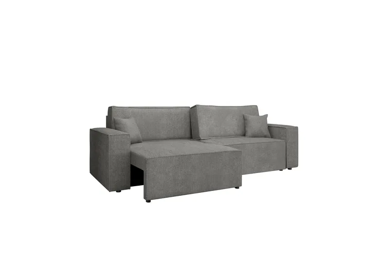 Hobson Bäddsoffa 3-sits i Plysch, Grå