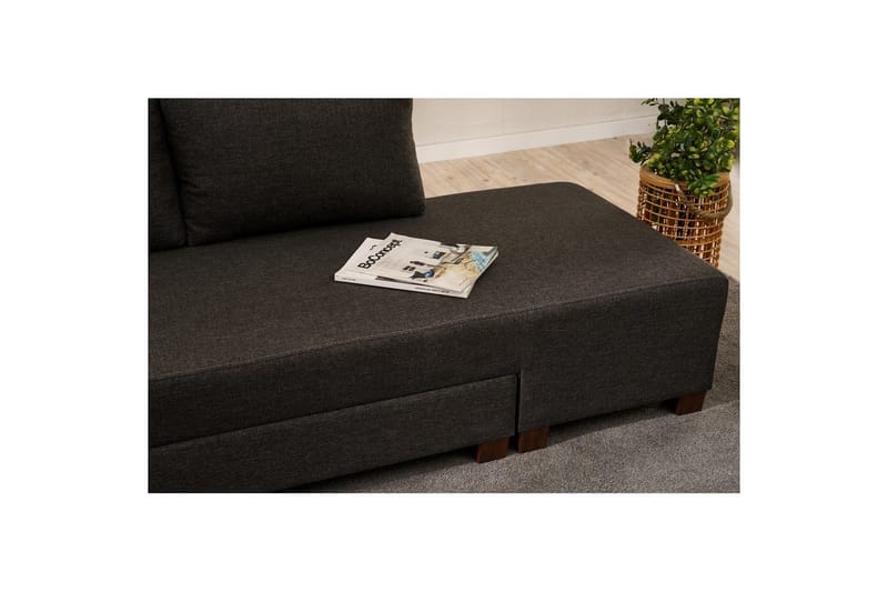 Hörnbäddsoffa Iroulport Vänster Antracit - Antracit - Möbler - Vardagsrum - Bäddsoffor